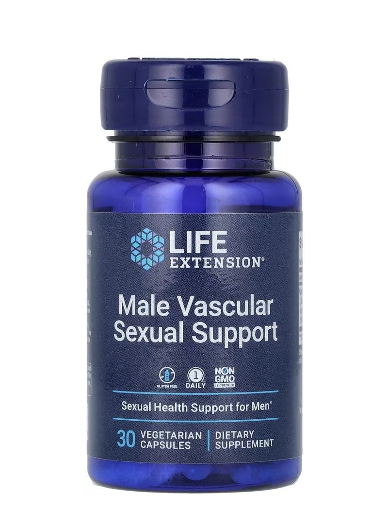 Life Extension Male Vascular Sexual Support 30 Vegetarian Capsules - Image 1
