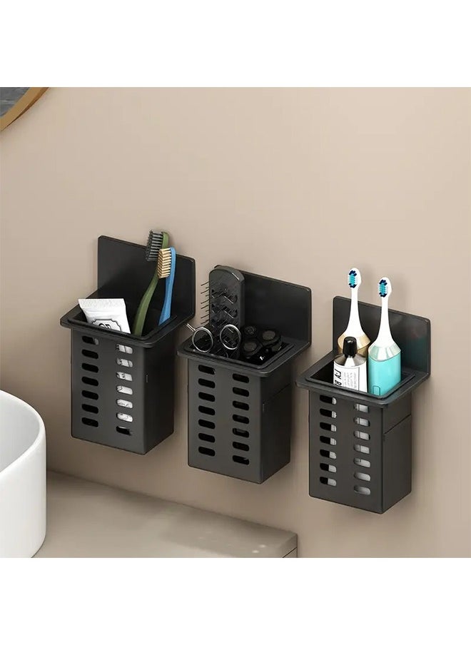 Generic 3-Piece Toothpaste Holder, Toothbrush Holder, Wall Mounted Storage Box, Bathroom Toiletries Shelf, Traceless Installation, Bathroom Accessories  - Image 1