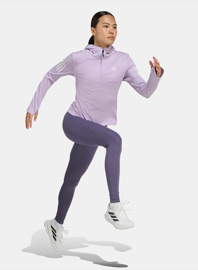 Adidas Own The Run Winterized Hooded Half-Zip - Image 3