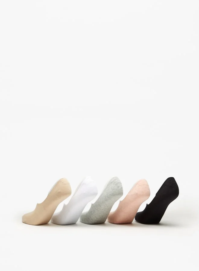 Flora Bella  Women's Solid No Show Socks - Set of 5 for Women | Best Price UAE