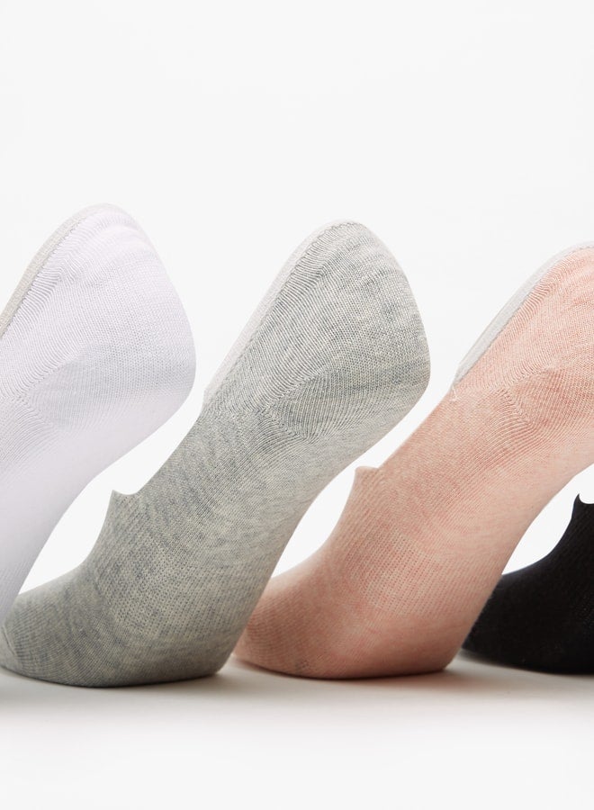 Flora Bella Women's Solid No Show Socks - Set of 5 - Image 4