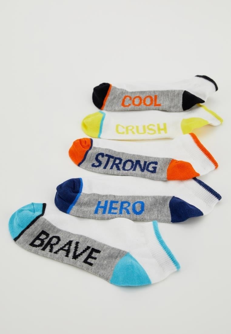 DeFacto Boys Patterned 5-Pack Ankle Socks T7302A6NS  - Image 2