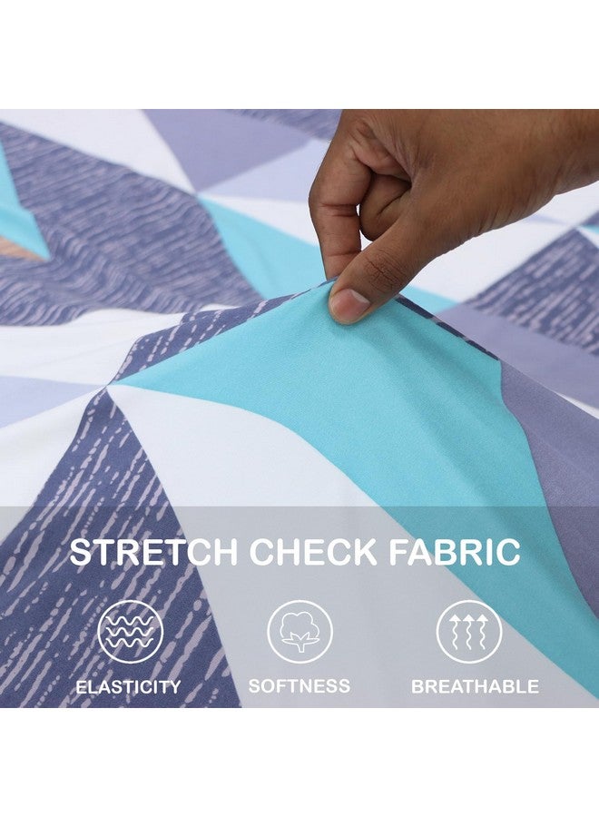 Lukzer Universal 1 Seater Sofa Cover with 1 Pillow Case 140 GSM Big Elasticity Slipcover for Couch Protector Stretchable (Prism Light Blue/90-140cm) SC-046-01 - Image 4