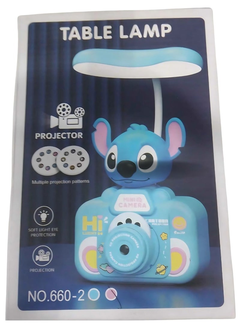 ستيتش آند بيبل بروجكتر إضاءة LED للأطفال – مصباح طاولة وردي بتصميم كرتوني مرح، عرض ضوئي مبهج ومثالي للهدايا، مع كابل USB، - Image 4