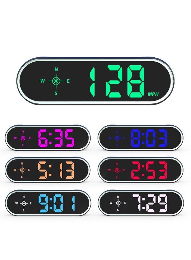 عداد السرعة الجديد الملون HUD GPS، عداد السرعة الرقمي MPH KM/H شاشة عرض أمامية للسيارات والشاحنات، كابل USB، توصيل وتشغيل (7 ألوان/ميل/ساعة كم/ساعة) - Image 1