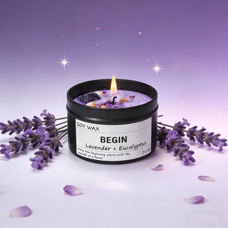 Chloefu LAN شموع بنكهة الليمون، عطر قوي، شموع زجاجية، هدايا للنساء والرجال - Image 3