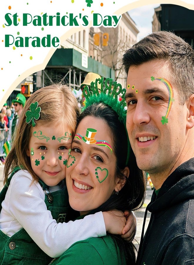 Partywind St Patrick's Day Decorations, Waterproof Temporary Face Tattoos for Kids Adults Saint Patrick's Day Accessories Makeup, Irish Shamrock Decor for Party Supplies Favors - Image 5