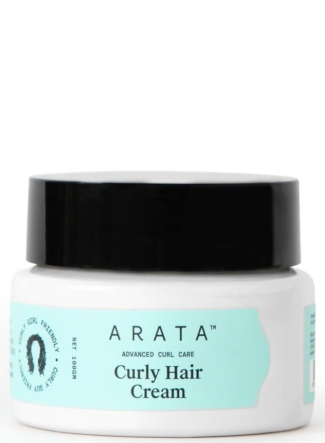 أراتا كريم الشعر المجعد للعناية بالتجعيد المتقدم من أراتا (100 جم) للحصول على تجعيدات مخملية ناعمة، رطوبة مكثفة، تعريف وتصفيف نباتي، زيت بذور الحبشة، بروتين الصويا وزبدة الشيا، معتمد من CG - Image 1