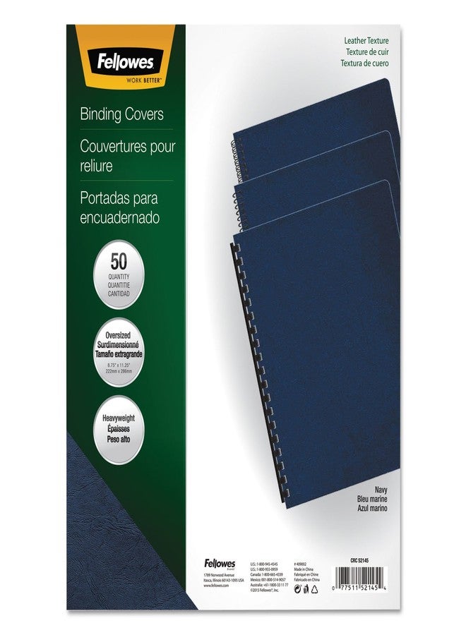 Fellowes Executive Presentation Cover, 11-1/4 Inch x 8-3/4 Inch, 50 per Pack, Navy (52145) - Image 1