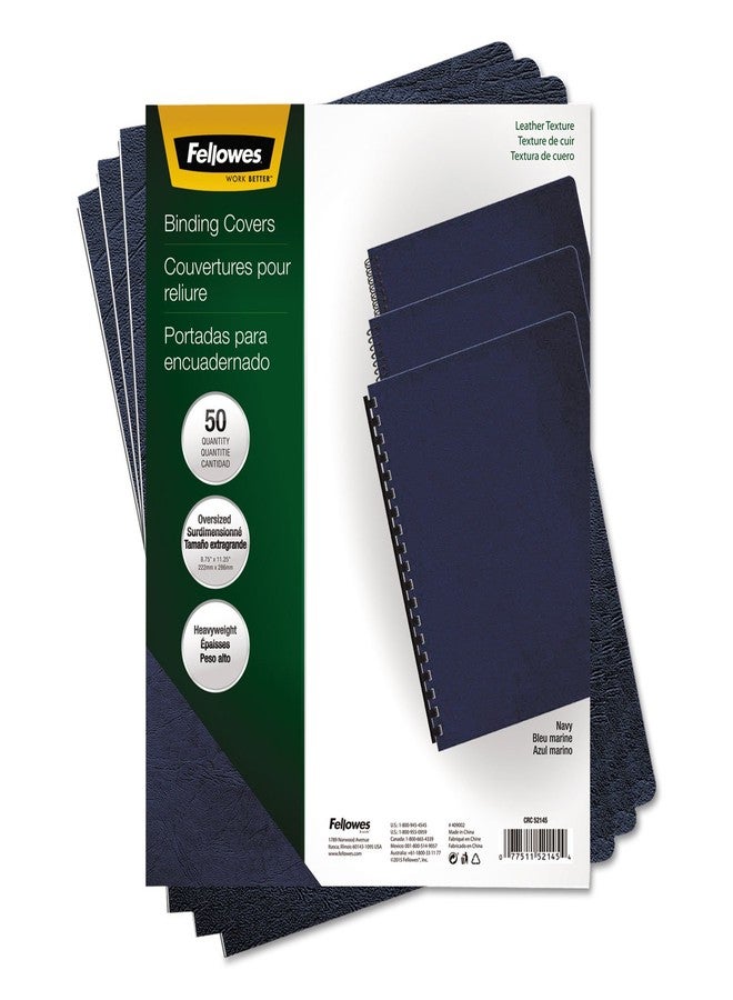 Fellowes Executive Presentation Cover, 11-1/4 Inch x 8-3/4 Inch, 50 per Pack, Navy (52145) - Image 4