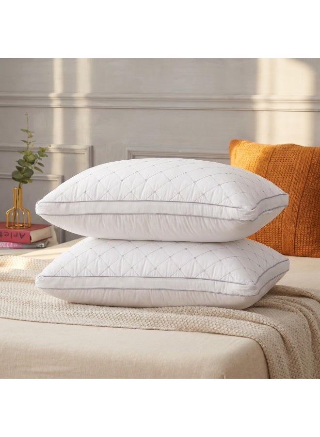 ShinyFlower Pillow 75×45cm 1 PC| 1KG Premium Filling | Quilted Design | Soft, Fluffy & Breathable Hotel Pillow - Image 1