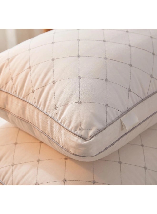 ShinyFlower Pillow 75×45cm 1 PC| 1KG Premium Filling | Quilted Design | Soft, Fluffy & Breathable Hotel Pillow - Image 4