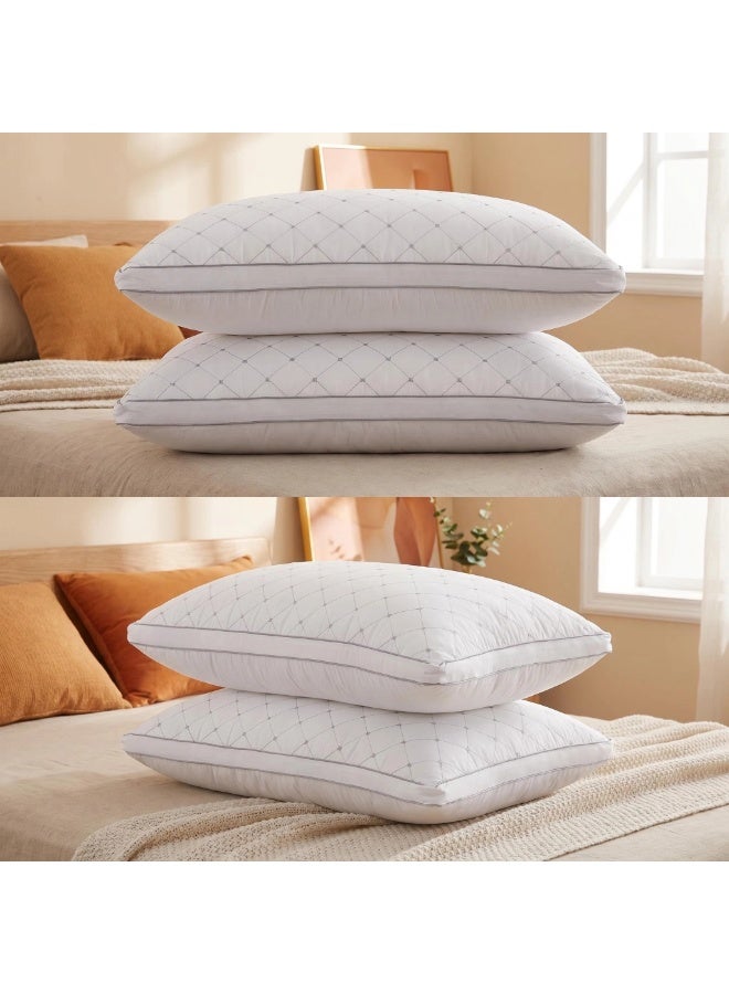 ShinyFlower Pillow 75×45cm 1 PC| 1KG Premium Filling | Quilted Design | Soft, Fluffy & Breathable Hotel Pillow - Image 2