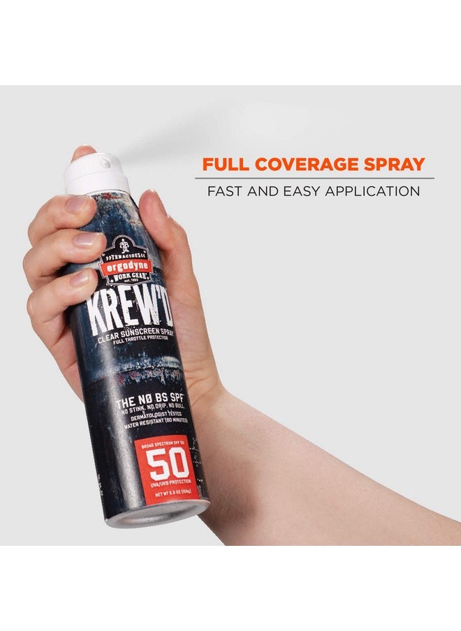 Ergodyne - Krew'D 6353 Sunscreen Spray Broad Spectrum Spf 50 Water Resistant 5.5 Oz 2Pack - Image 1