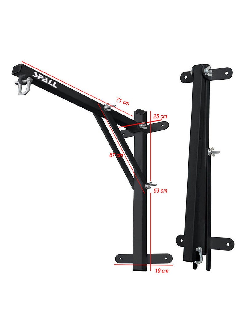 Spall Heavy Duty Boxing Punch Bag Wall Mount Bracket Punching Training Hanger Triangle Load Bearing Design Steel Hanging Stand For Home Gym Muay Thai 