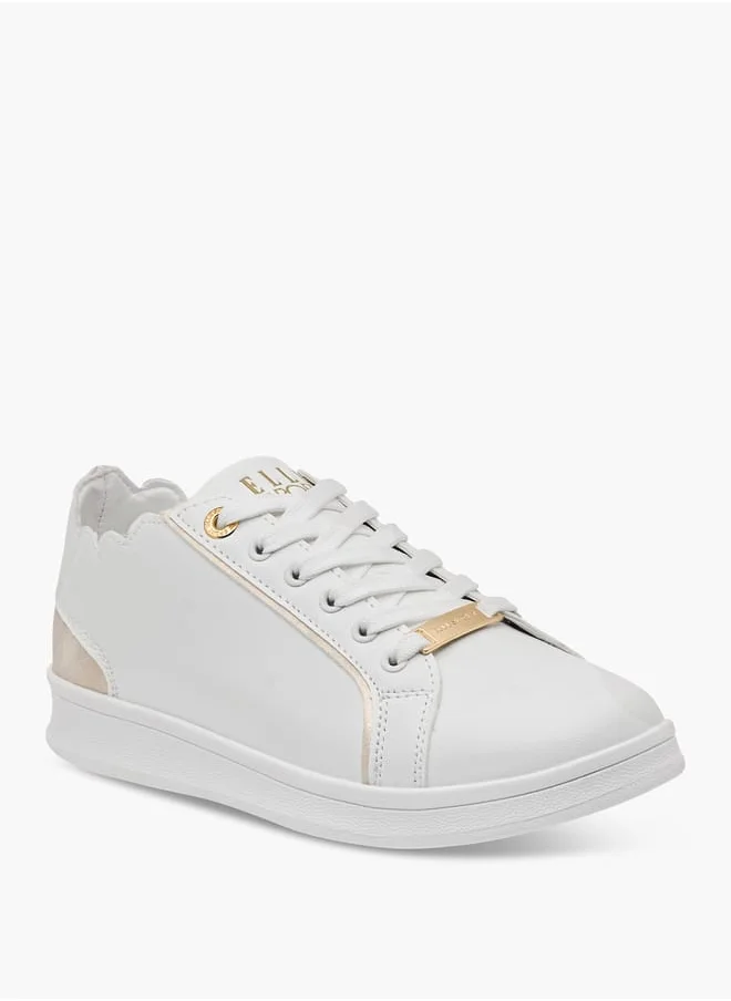 ايل Women's Panelled Sneakers with Lace-Up Closure