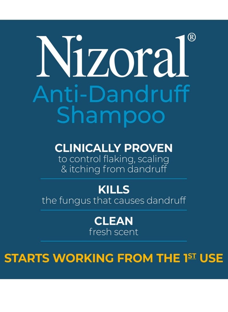 Nizoral - Nizoral Anti-Dandruff Shampoo with 1% Ketoconazole, Fresh Scent, 7 Fl Oz - Anti-Dandruff Shampoo, Tea Tree Oil Shampoo, Prevents Dandruff - Image 1