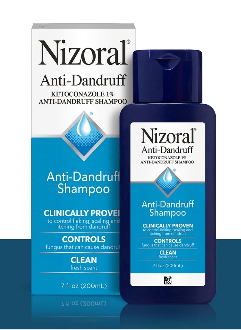 Nizoral - Nizoral Anti-Dandruff Shampoo with 1% Ketoconazole, Fresh Scent, 7 Fl Oz - Anti-Dandruff Shampoo, Tea Tree Oil Shampoo, Prevents Dandruff - Image 1