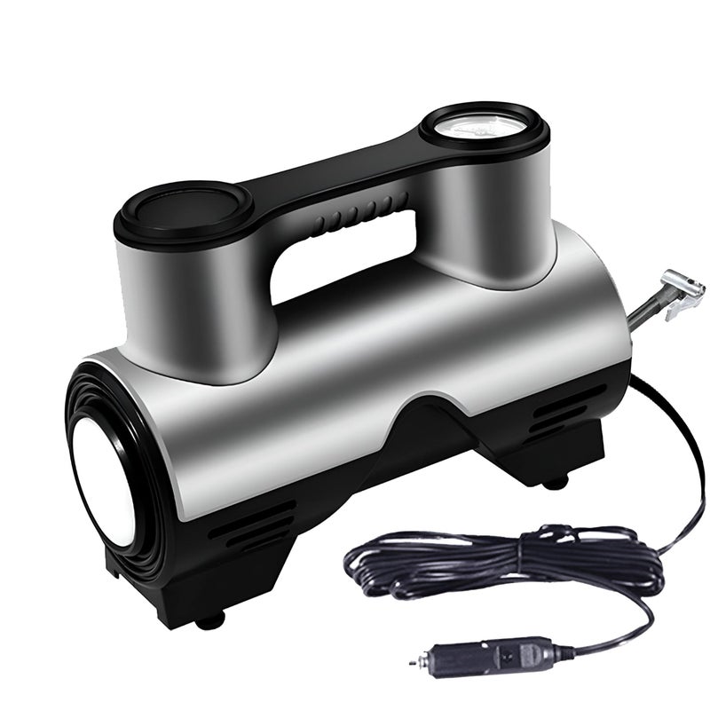 Air blower-tire inflator for cars 12V, air pump with automatic shutdown, digital scale, Quick-Connect nozzles, suitable for cars, motorcycles, bicycles