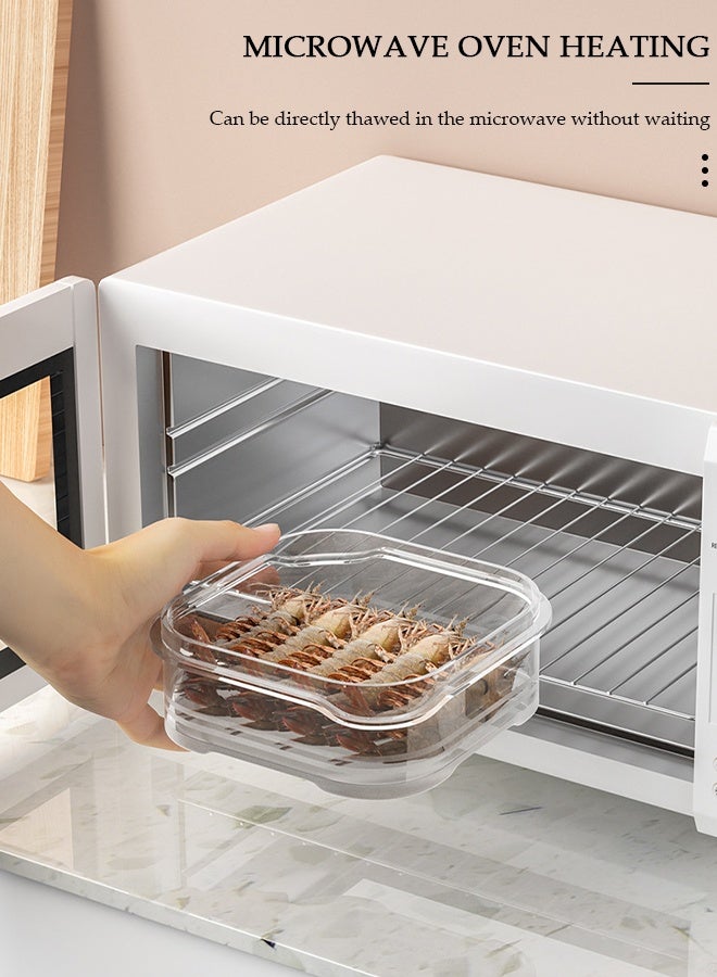 DUNISO 10Pcs Food-Grade Freezer Containers With Lids, 650ml Clear Plastic Meal Prep Boxes, Stackable Refrigerator Organizer Bins with Lids,Microwave & Freezer Safe, Kitchen Food Storage Organizer, Dishwasher Safe - Image 5