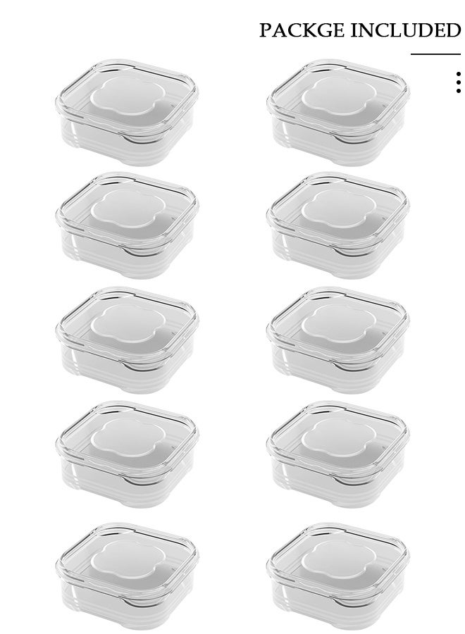 DUNISO 10Pcs Food-Grade Freezer Containers With Lids, 650ml Clear Plastic Meal Prep Boxes, Stackable Refrigerator Organizer Bins with Lids,Microwave & Freezer Safe, Kitchen Food Storage Organizer, Dishwasher Safe - Image 2
