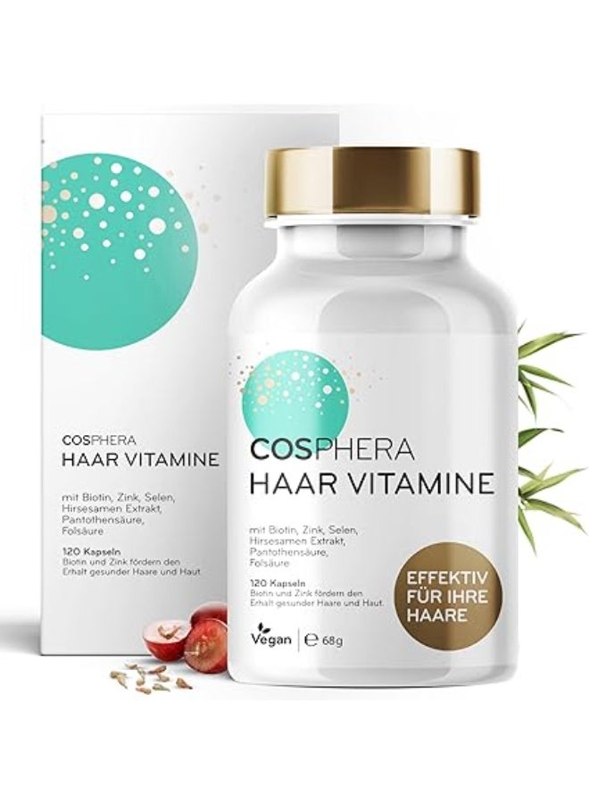 كوسفيرا حبوب لشعر صحي  دعم نمو الشعر وتحسين قوة الشعر 120 كبسولة نباتية - تكفي لمدة شهرين - Image 2