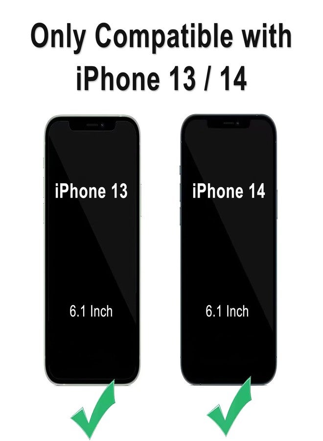 DEERLAMN Case for iPhone 13/iPhone 14 6.1-Inch with Slide Camera Cover+Screen Protector(2 Packs),Rotated Ring Kickstand Military Grade Shockproof Protective Cover-Deep Purple - Image 2