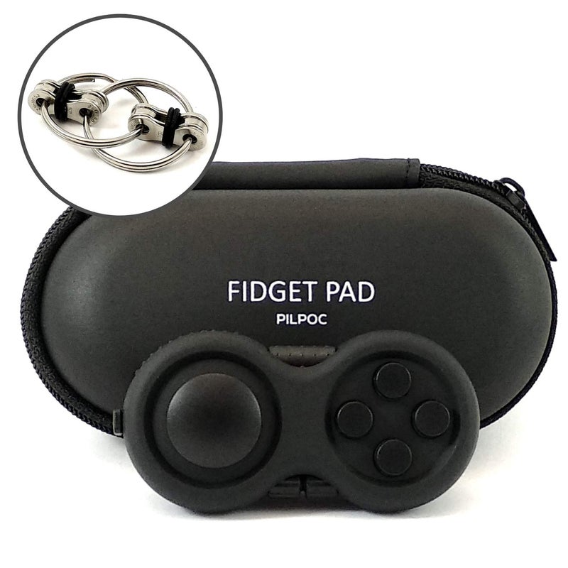 PILPOC Fidget Pad Fidget Controller Toy for Highly Increased Focus Reduced Stress Anxiety Enhances Productivity Calms Nerves for ADHD Remote Control Sensory Play for Kids Black - Image 2