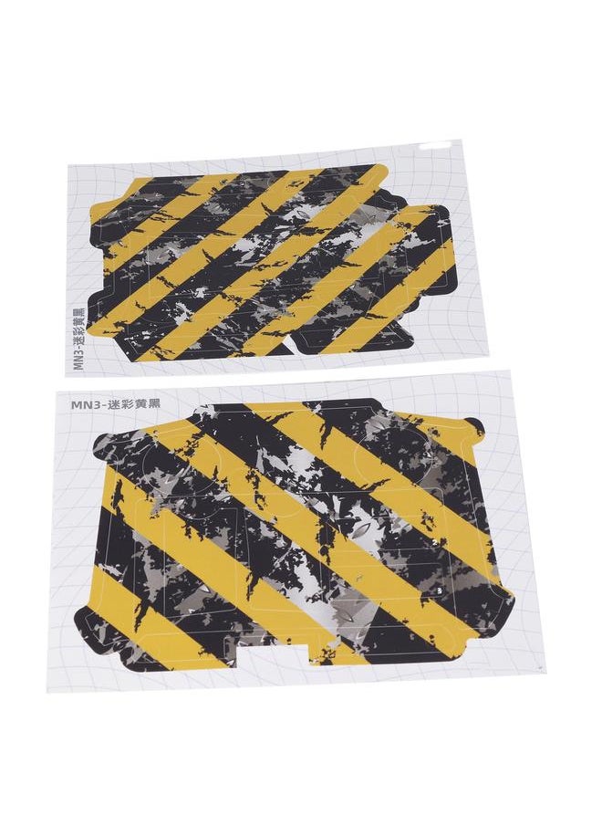 Thoraya - Drone Stickers Precisely Cut Restickable Clear Pattern Drone Decals with Remote Control Sticker for Mini 3 Pro Camouflage Yellow Black Pattern - Image 1