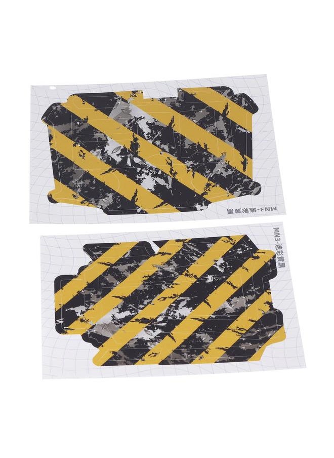 Thoraya - Drone Stickers Precisely Cut Restickable Clear Pattern Drone Decals with Remote Control Sticker for Mini 3 Pro Camouflage Yellow Black Pattern - Image 1