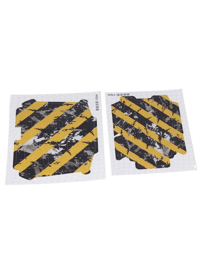 Thoraya - Drone Stickers Precisely Cut Restickable Clear Pattern Drone Decals with Remote Control Sticker for Mini 3 Pro Camouflage Yellow Black Pattern - Image 1
