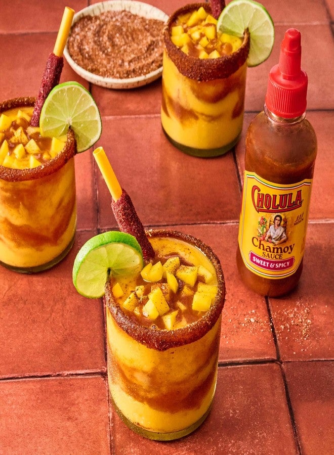 Cholula Chamoy Sauce, Sweet & Spicy, Tangy Drizzle Sauce with Arbol Chiles and Sweet Hibiscus, For Fruit, Cocktails, Desserts and More, 8 fl oz - Image 3