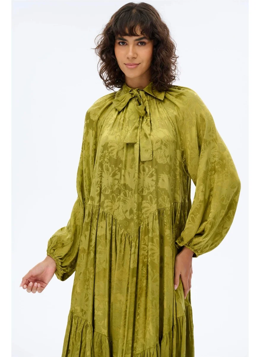 Miha Baby Collar Oversize Dress Green