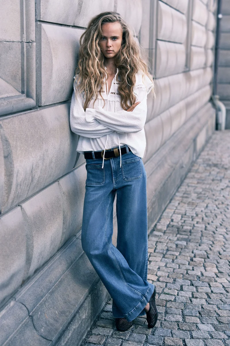 H&M Wide High Jeans