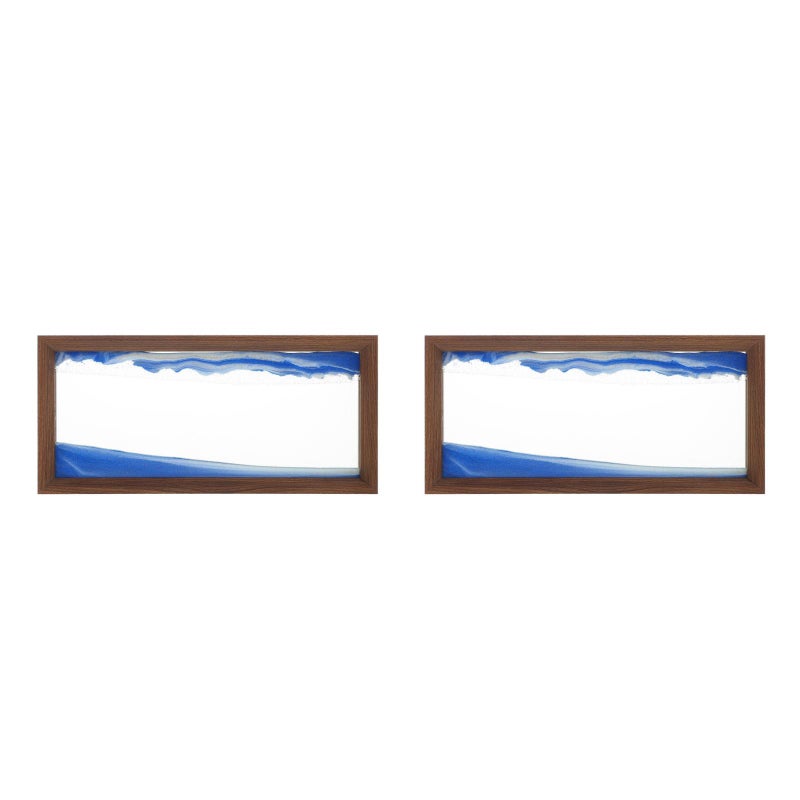 2pcs Moving Sand Art Picture Frame Sand Art Quicksand Painting Desktop Ornament Relaxing Office And Home Decor - Image 1