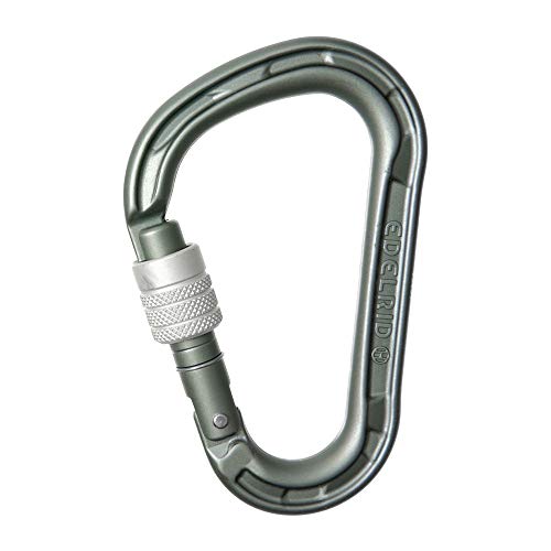 Edelrid HMS Magnum Screw Locking Climbing Carabiner - Large, Robust Aluminum Carabiner Hook for Heavy Duty Climbing, EN 362 & EN 12275 Certified - Image 1