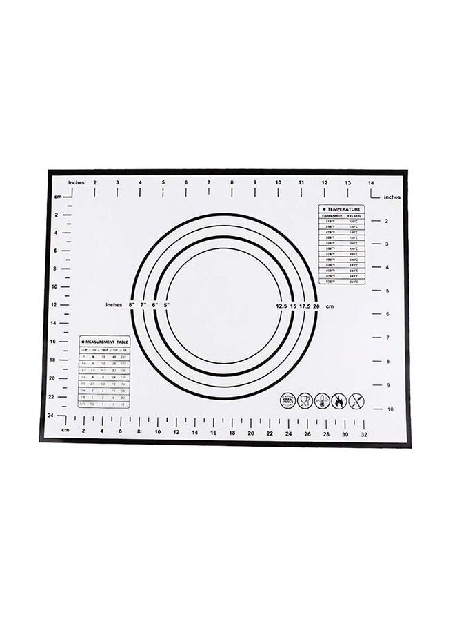 NIBEMINENT Silicone Dough Maker Mat With Measurements Black 40 x 30 0.04centimeter  - Image 1