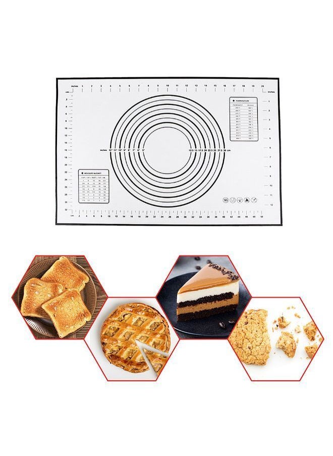 NIBEMINENT Silicone Dough Maker Mat With Measurements Black 40 x 30 0.04centimeter  - Image 2