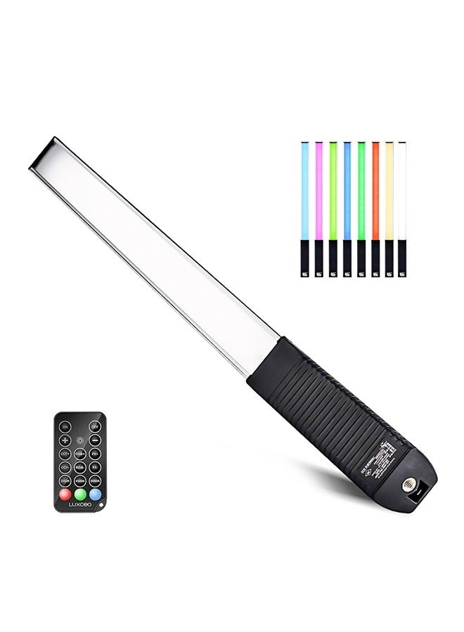 LUXCEO إضاءة تصوير LED RGB من LUXCEO، عصا محمولة، ضوء فيديو LED محمول 1000 لومن CRI 95+ قابلة للشحن عبر USB مع جهاز تحكم عن بعد، حقيبة حمل، درجة حرارة لون قابلة للتعديل 3000K-6000K و36 لونًا - Image 1
