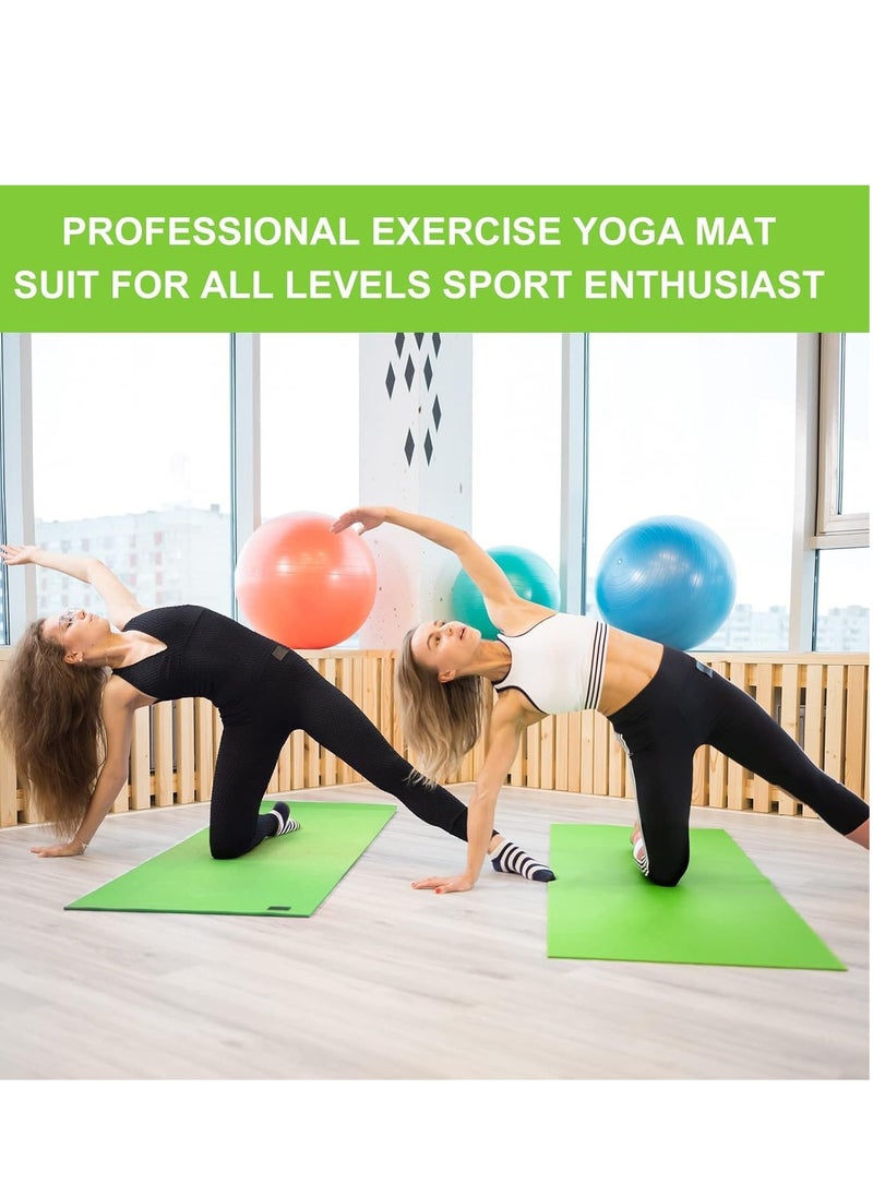 Plan A 5mm Thick Non-Slip Rubber Mat Ideal for Home Workouts and Gyms, Eco-Friendly EVA Yoga Mat for Yoga, Pilates, Fitness with Carrying Strap  - Image 4