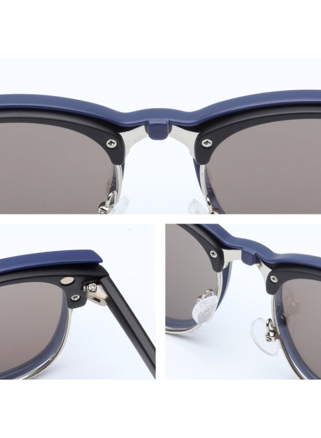 Magnetic Sunglasses for Men and Women Polarized Clip on UV400 Protection Retro Square Eyeglasses for Men Women Eyeglasses Fit Over Night Driving - Image 3
