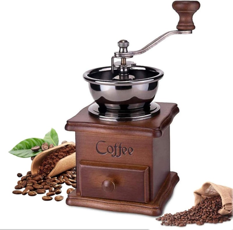 MAKINGTEC Coffee Grinder Small Manual Coffee Grinder Ceramic Conical Burr Portable Hand Crank Coffeemaker Multifunction Smash Machine For Home, Office & Travel