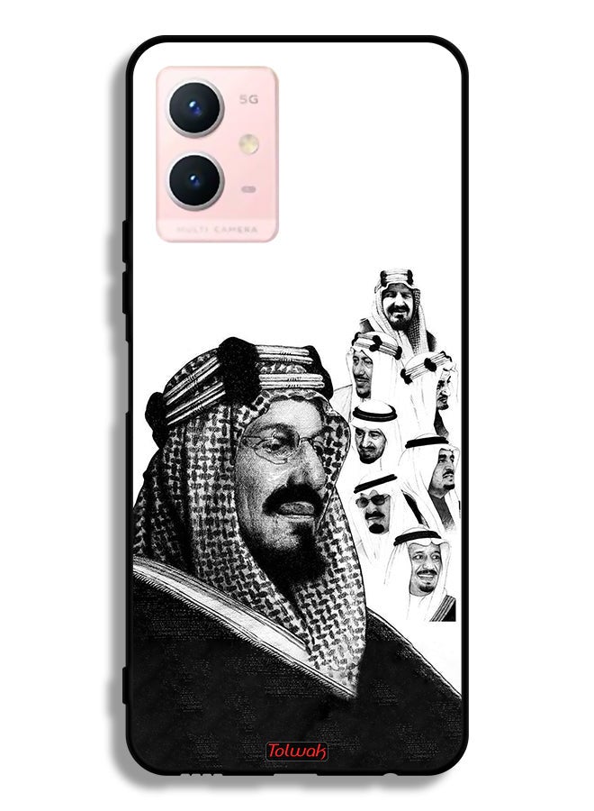 Tolwak Vivo Y33s 5G Protective Case Cover Kings Of Saudi Arabia BW Poster Art - Image 2
