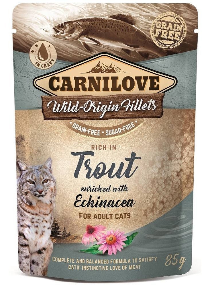 Carnilove CAT Trout&Echinacea Food with carp and echinacea for cats 85g - Image 1