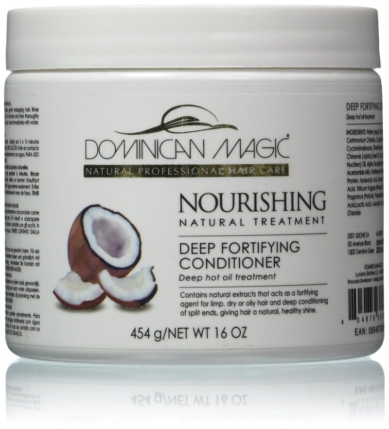 DOMINICAN MAGIC Nourishing Deep Fortify Conditioner â€“ 16oz - Intensive Repair & Hydration for Dry, Damaged, or Curly Hair - Strengthens, Softens & Restores Shine - Image 1