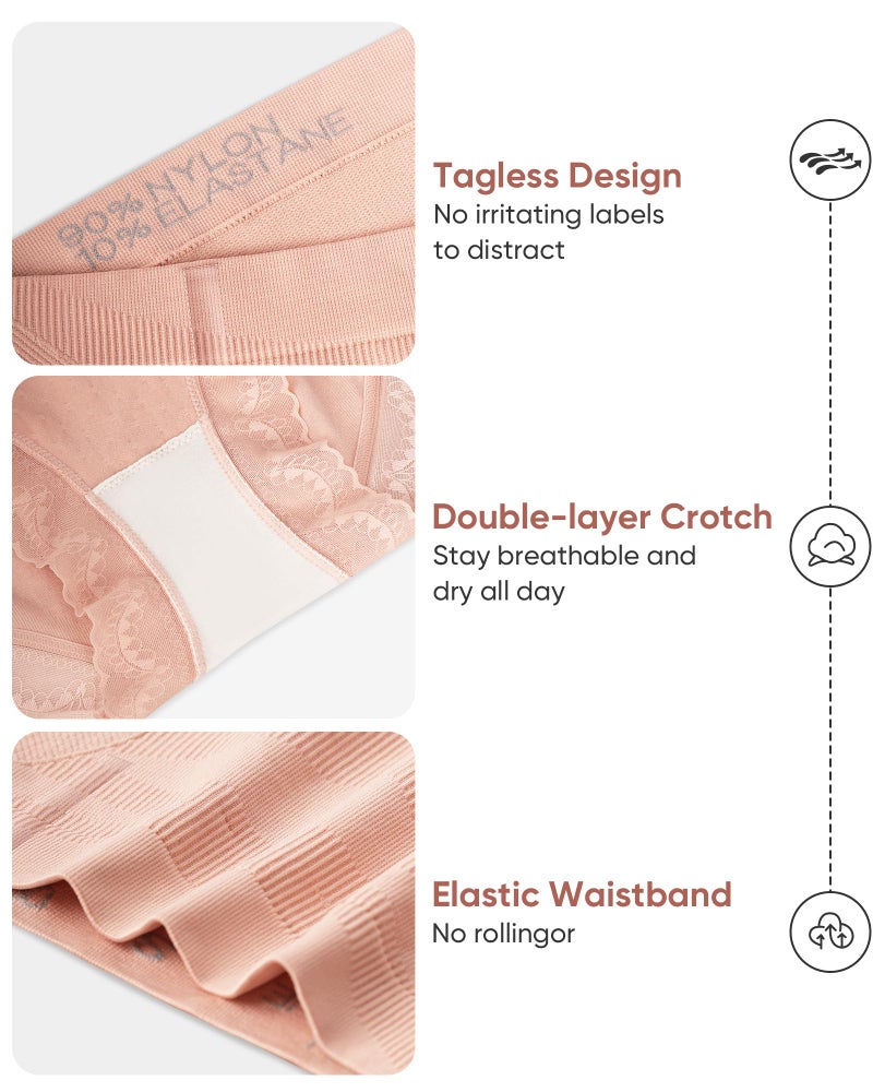 MIOTAN Women's Underwear Pack High Waisted Tummy Control girdle Ladies Panties Compression Shapewear Postpartum Post Partum body shaper, Mult-L - Image 5