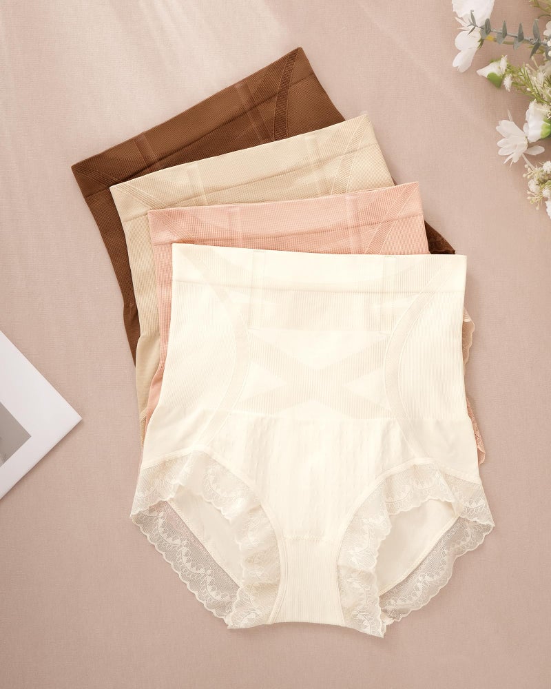 MIOTAN Women's Underwear Pack High Waisted Tummy Control girdle Ladies Panties Compression Shapewear Postpartum Post Partum body shaper, Mult-L - Image 2