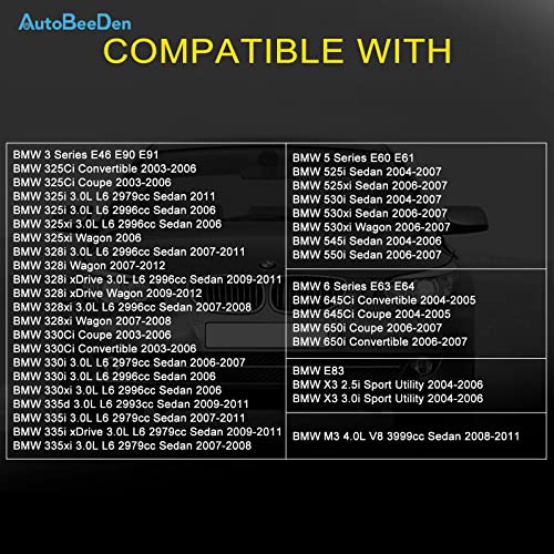 AutoBeeDen Fog Lights for BMW E60 E61 525i 525xi 530i 530xi 545i 550i / E46 325Ci 330Ci / E90 E91 325i 325xi 328i 328xi 330i 330xi 335d 335i 335xi / E63 E64 645Ci 650i E83 X3 M3, 3 5 6 Serie - Image 2