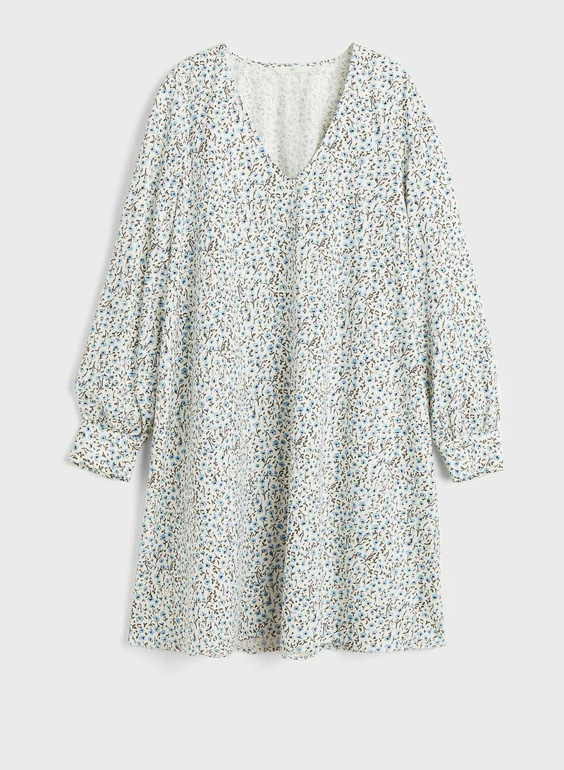 H&M Floral V-Neck Dress