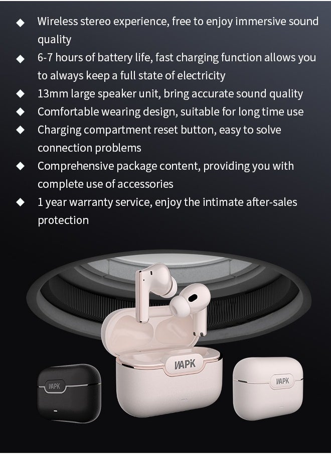 Korean Brand RS6 True Wireless Earpods, 6 Mics Hybrid ANC with AI Wind Noise Reduction, -42dB Noise Cancelling, Transparency Mode, Normal Mode, ANC Mode, 30-Hour Battery Life, Bluetooth 5.4, IPX5 Waterproof, Powerful Bass, Pink. - pzsku/Z0C64120FD74BEAEC49F8Z/45/_/1737529549/315df4b1-e65f-4ea7-af10-7d7bc3642e32